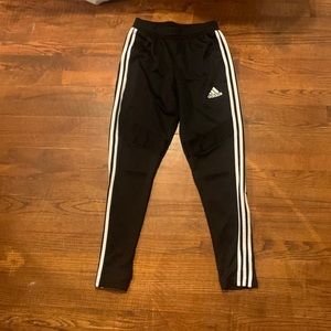 Men’s small black and white adidas joggers
